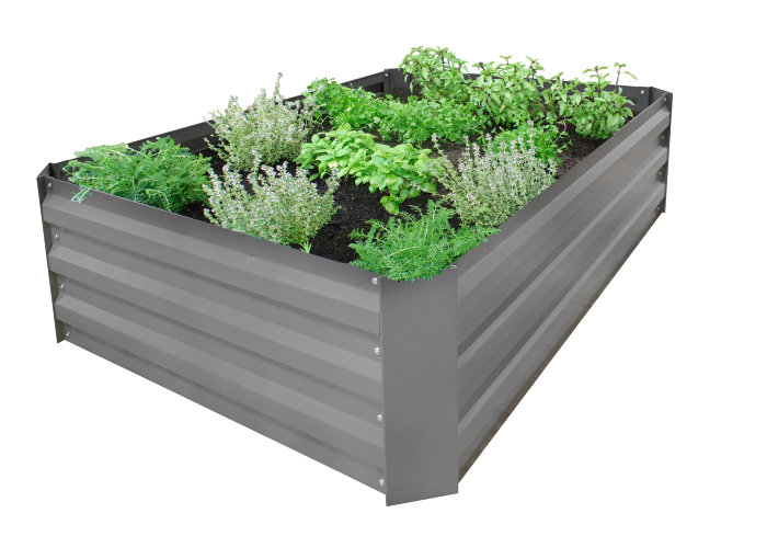 Plantekasse galvanisert modell Easy M u/bunn